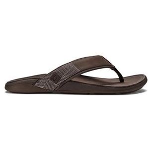 Slipper OluKai Men Tuahine Dark Wood Dark Wood-Schoenmaat 45