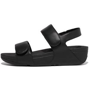 FitFlop Women Lulu Adjustable Leather Back-Strap All Black-Schoenmaat 36