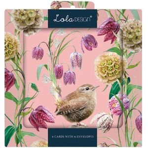 Kaartenmapje Lola Everyday Wren, 6 Stuks met Enveloppen