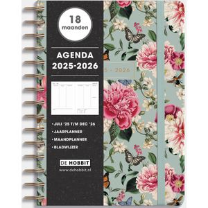 A5 Ringband Agenda 18 Maanden 2025-2026 Brocante