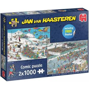 Jan van Haasteren – Break a Leg en Eleven City Tour Puzzel 2x 1000 Stukjes