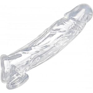 Realistic Clear Penis Enhancer and Ball Stretcher - Transparent