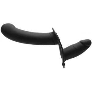 28X Double Diva 1.5" Double Dildo w/ Harness & R/C - Black