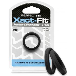 #10 Xact-Fit Cockring 2-Pack - Black