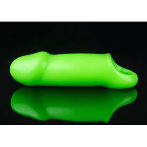 Smooth Thick Stretchy Penis Sleeve - GitD - Neon Green