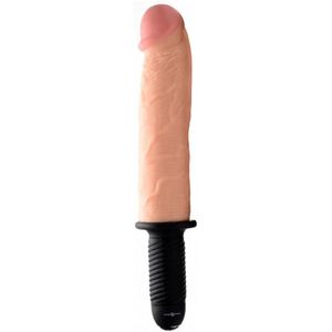 Onslaught 13 Mode XXL Vibrating Giant Dildo Thruster - Flesh