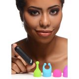 XR Brands - Rechargeable Bullet with 4 Attachments