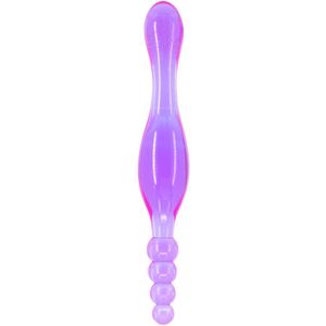 Jelly Anal Beads and Plug - Purple
