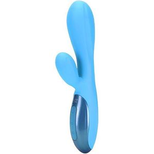 UltraZone Excite 6x Rabbit Style Silicone Vibe - Blue