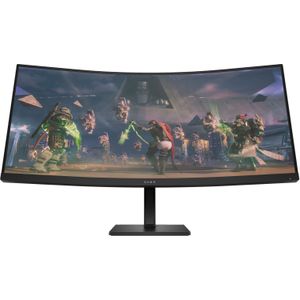 HP - Omen - Curved Gamingmonitor - Zwart - 34 inch - 3440 x 1440 Pixels - 165 Hz
