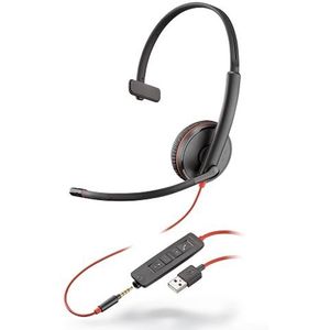 Plantronics - Blackwire 3215 - Bedrade Headset - Zwart - USB Type-A