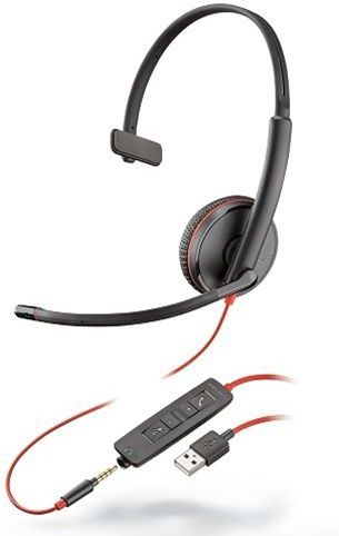 Plantronics - Blackwire 3215 - Bedrade Headset - Zwart - USB Type-A