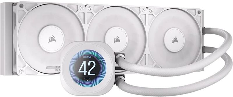 Corsair - NAUTILUS 360 LCD - Liquid CPU Cooler - Wit - 360mm Radiator