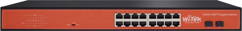 WITEK 16GE+2SFP FULL GIGA RACK-MOUNTABLE ETHERNET SWITCH