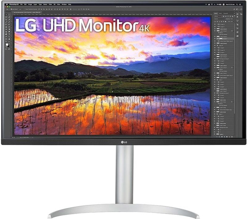 LG 32Up55Np-W Computer Monitor  80 Cm (31.5") 3840 X 2160  Pixels 4K Ultra Hd White
