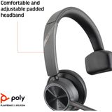 POLY Voyager 4310 UC Headset - Draadloos - Zwart - Hoofdband