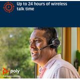 POLY Voyager 4310 UC Headset - Draadloos - Zwart - Hoofdband