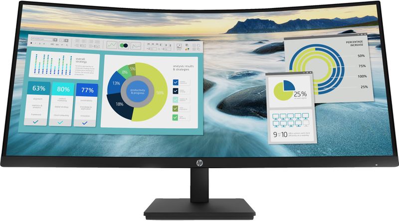 HP P34hc G4 86.4 cm (34") 3440 x  1440 pixels Quad HD LED Black  HP P34hc G4, 86.4 cm (34"), 3440 x 1440 pixels, Quad HD, LED, 5 ms, Black