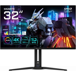 GIGABYTE AORUS FO32U EK computer monitor 80 cm (31.5") 3840 x 2160 Pixels 4K Ultra HD OLED Zwart