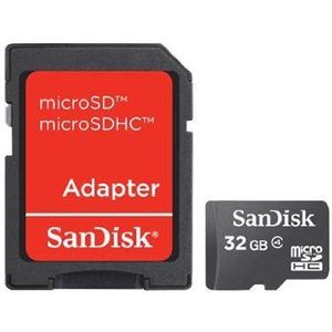 Sandisk 32GB microSDHC Class 4 Mem Card SD Adapt