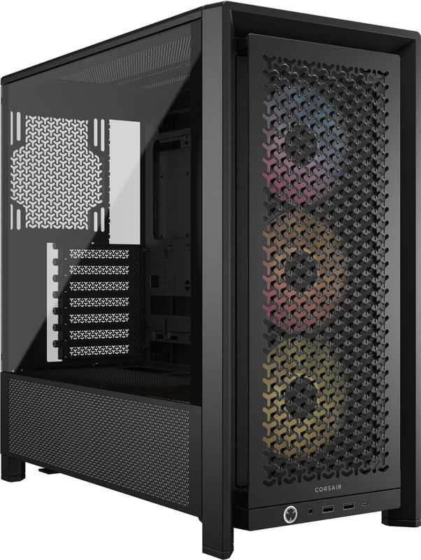 Corsair 4000D RS - Mid-Tower PC Behuizing - Zwart - Hoog Airflow