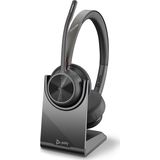 Poly Voyager 4320 UC Headset Draadloos Hoofdband Kantoor/callcenter USB Type-C Bluetooth Oplaadhouder Zwart