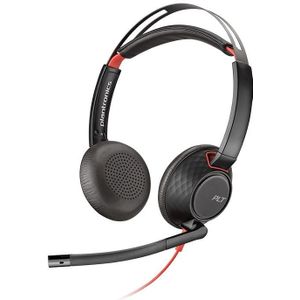 Poly Blackwire 5220 Headset Wired  Head-band, USB Type-C Black,  Red **New Retail**