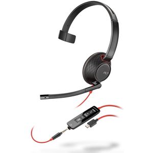 Poly - Blackwire 5210 - Kantoorheadset - Zwart - Bedraad - USB-C
