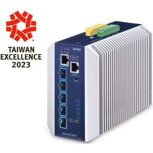 Planet - Industriële Laag 3 - Netwerkschakelaar - Blauw - 5-poorts