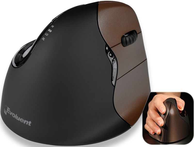 Evoluent - Vertical Mouse - Draadloos - Zwart - Ergonomisch Ontwerp