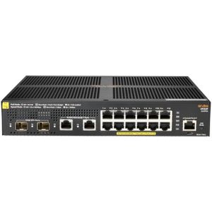 Aruba - 2930F 12G PoE+ Switch - Zwart - Managed L3 - Gigabit Ethernet