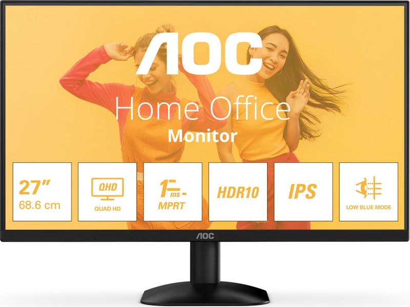 AOC Q27B35E - QHD Monitor - 27 inch - IPS - 2560 x 1440 Pixels - 1 ms Responstijd