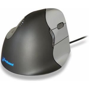 Evoluent - Vertical Mouse4 - Muismodel - Rechts - USB - Zwart