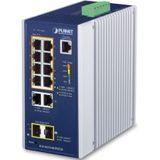 Planet - IGS-4215-8UP2T2S - Switch - Zwart - 10 Poorten - Gigabit Ethernet