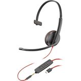 Plantronics - Blackwire 3200 - Headset - Zwart - Bedraad - USB Type-C