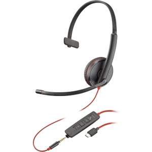 Plantronics - Blackwire 3200 - Headset - Zwart - Bedraad - USB Type-C