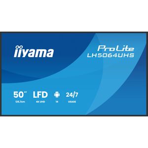 iiyama - ProLite LH5064UHS-B1AG - Digital Signage Display - Zwart - 50 Inch