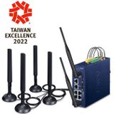 Planet - Industrial 5G NR Cellular Wireless Gateway - Zwart - 5-Port - 10/100/1000T