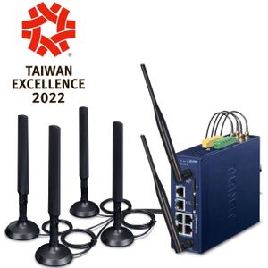 Planet - Industrial 5G NR Cellular Wireless Gateway - Zwart - 5-Port - 10/100/1000T