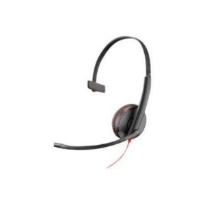 Poly - Blackwire 3215 - Headset - Zwart, Rood - Bedraad - Kantoor/callcenter