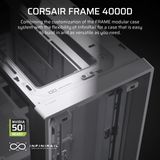 Corsair - 4000D - PC Behuizing - Wit - Modular High Airflow, Ondersteunt 2.5/3.5" HDD, Max 12 Ventilators