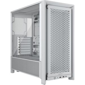 Corsair - 4000D - PC Behuizing - Wit - Modular High Airflow, Ondersteunt 2.5/3.5" HDD, Max 12 Ventilators