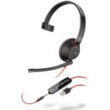 Poly - Blackwire 5210 - Kantoorheadset - Zwart - Bedraad - USB-A
