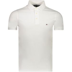 Tommy Hilfiger Polo Wit Heren Maat S - MW0MW17771 STND YBR - All Season - 96% Katoen + 4% Elastan