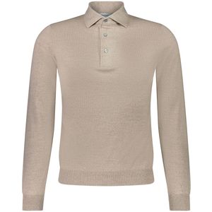 Gran Sasso  Polo Beige Heren Maat 46 - 57105/14293 ST 018 - All Season - 100% Lana Wool