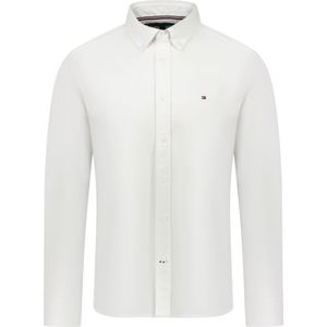 Tommy Hilfiger Overhemden/Stretch Overhemden - Maat M - MW0MW25037 YBR WHITE All Season - 97% Katoen + 3% Elastan