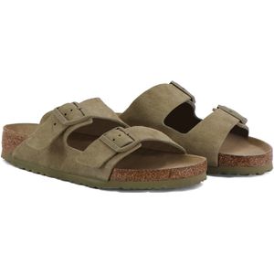 Birkenstock - ARIZONA SOFT NATURAL - Slippers - Groen - Lente-Zomer