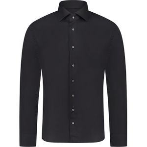 Profuomo  Overhemd Zwart Heren Maat 37 - PP0H0A003 Black - All Season - 100% Katoen