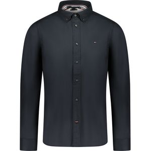 Tommy Hilfiger Overhemd Zwart Heren Maat M - MW0MW25035 BDS - All Season - 100% Katoen