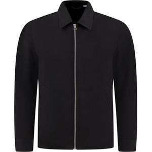 Les Deux Jas Zwart Heren Maat S - 1000448 COMO COACH 101 BLACK - All Season - 63% polyester + 29% viscose + 8% elastan